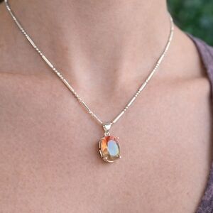 Elegant Watermelon tourmaline Silver Pendant Necklace